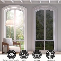Heijastava ikkunakalvo - säädettävä lämpö ja yksityisyys - UV-suojaava tarra, 1 kpl. hinta ja tiedot | Sisustustarrat | hobbyhall.fi