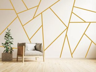 Kultaisten raidallisten seinätarrojen sarja - 18 kpl (3 x 200 cm) sisustuksen koristeluun. hinta ja tiedot | Sisustustarrat | hobbyhall.fi