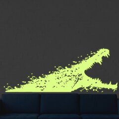 Heijastavat seinätarrat Alligaattori, pimeässä loistavat sisustustarrat - 100 x 38 cm hinta ja tiedot | Sisustustarrat | hobbyhall.fi