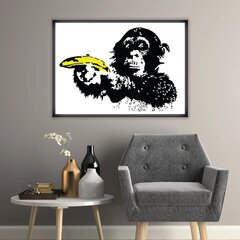 Banksyn apina banaanilla juliste Graffiti sisustus - 100 x 68 cm hinta ja tiedot | Sisustustarrat | hobbyhall.fi