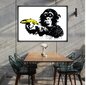 Banksyn apina banaanilla juliste Graffiti sisustus - 100 x 68 cm hinta ja tiedot | Sisustustarrat | hobbyhall.fi