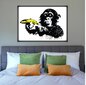 Banksyn apina banaanilla juliste Graffiti sisustus - 100 x 68 cm hinta ja tiedot | Sisustustarrat | hobbyhall.fi