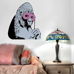 Vinyyli seinätarra Banksy-sarjakuvan tyyliin - Söpö gorilla naamiossa, sisustuselementti - 100 x 86 cm hinta ja tiedot | Sisustustarrat | hobbyhall.fi