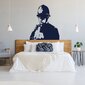Banksyn sininen seinätarra Poliisi keskisormi sisustusdekorointiin - 120 x 101 cm hinta ja tiedot | Sisustustarrat | hobbyhall.fi