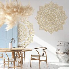 Vinyyli seinätarra intialaisessa tyylissä Kultainen kukkakuvio - 4 kpl hinta ja tiedot | Sisustustarrat | hobbyhall.fi