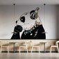 Vinyyli seinätarra Ajatteleva panda kuulokkeissa läpinäkyvällä taustalla Sisustus - 200 x 137 cm hinta ja tiedot | Sisustustarrat | hobbyhall.fi