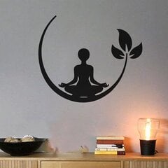 Meditaatio Siluetti Seinätarra - 43 x 50 cm - Sisustuskoriste - Vinylitarra - Huoneen Koristelu - Rentoutus - Henkinen Hyvinvointi hinta ja tiedot | Sisustustarrat | hobbyhall.fi