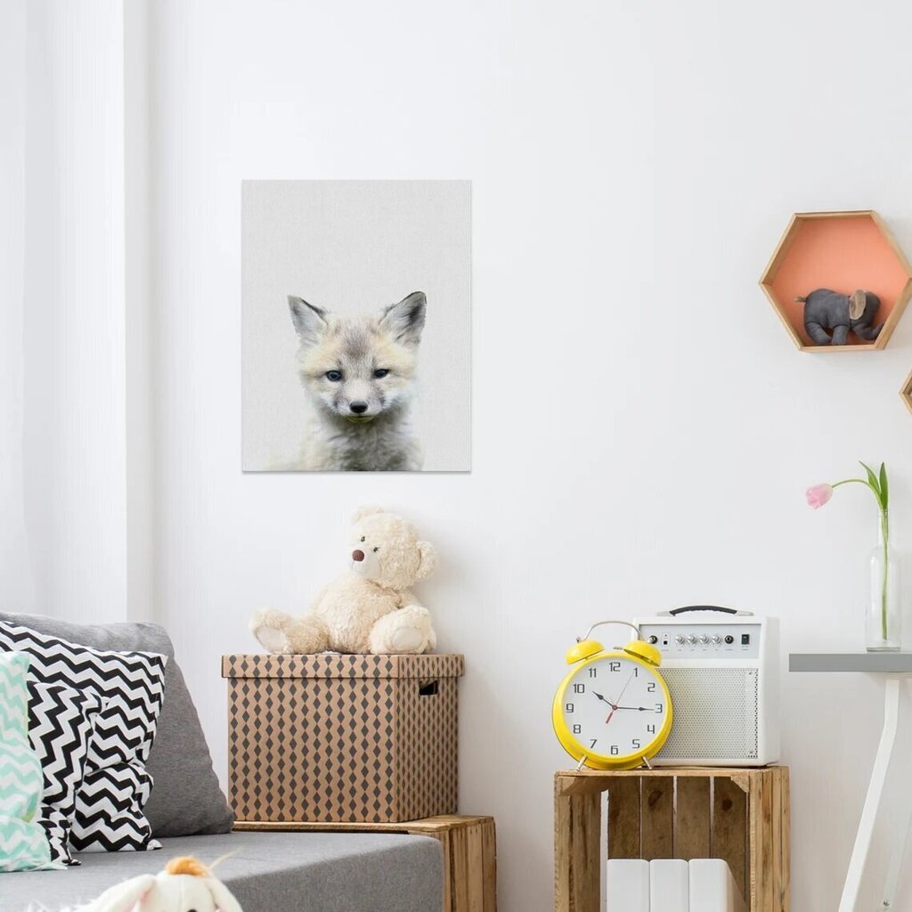Koristele lastenhuoneesi tällä suloisella pienellä kettu-kankaalla - 40x30cm hinta ja tiedot | Taulut | hobbyhall.fi