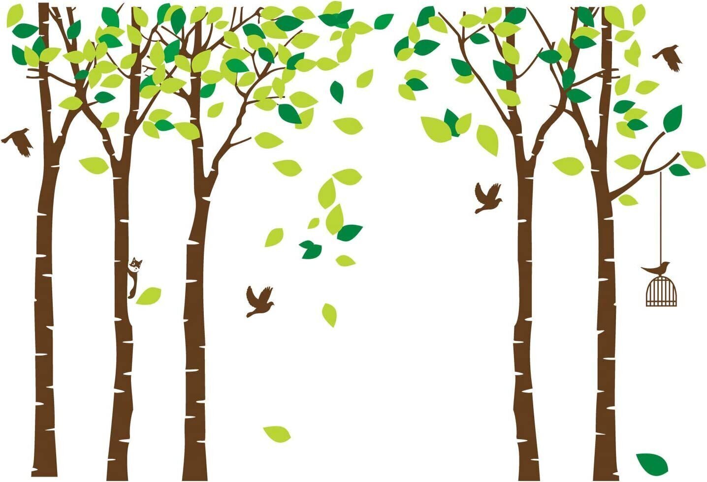 Vinyyli tarroja Suuri viidakon puu 1 kpl (264x180 cm) hinta ja tiedot | Sisustustarrat | hobbyhall.fi