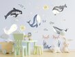 Vinyyli seinätarrat meriteemaan - valtameri, valaat ja kalat - 200 x 200 cm hinta ja tiedot | Sisustustarrat | hobbyhall.fi