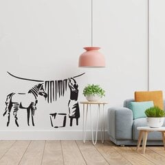 Banksyn Zebra Stripes -vinyylikuvio seinälle, tyylikäs sisustuselementti, 160 x 109 cm. hinta ja tiedot | Sisustustarrat | hobbyhall.fi