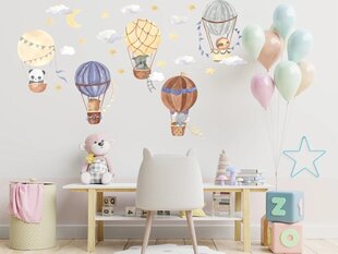 Eläinaiheiset seinätarrat ilmapallolla lastenhuoneen sisustukseen - 80 cm hinta ja tiedot | Sisustustarrat | hobbyhall.fi
