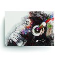 Banksyn ajattelija-apina kuulokkeilla -seinäjuliste sisustukseen (100x71cm)