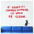 Banksyn graffitit lainaus vinyyli seinätarra - sisustus - 120 x 110 cm