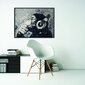Banksyn seinäjuliste graffitilla - Miettivä apina kuulokkeilla, retro-tyylinen sisustuskoriste - 100 x 71 cm. hinta ja tiedot | Sisustustarrat | hobbyhall.fi