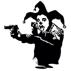 Vinyyli seinätarra Banksyn Jokeri aseineen sisustus - 100 x 91 cm hinta ja tiedot | Sisustustarrat | hobbyhall.fi