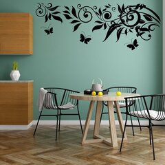 Vinyyli seinätarra kauniilla perhoskuvioinnilla sisustukseen - 120 x 45 cm hinta ja tiedot | Sisustustarrat | hobbyhall.fi