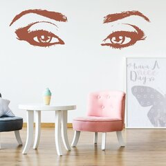 Vinyyli seinätarra kauniilla silmillä, vaaleanpunainen, sisustusdekorointi - 120 x 45 cm hinta ja tiedot | Sisustustarrat | hobbyhall.fi