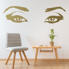 Vinyyli seinätarra kultaisilla silmillä - kaunis sisustuselementti 120 x 45 cm. hinta ja tiedot | Sisustustarrat | hobbyhall.fi