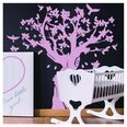 Vinyyli seinätarra - Suuri kukkiva vaaleanpunainen puu - Sisustus koriste olohuoneeseen, makuuhuoneeseen tai lastenhuoneeseen - 180 x 144 cm
