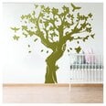 Suuri kukkiva vihreä puu seinätarra - sisustuselementti olohuoneeseen, makuuhuoneeseen tai lastenhuoneeseen - 180 x 144 cm.