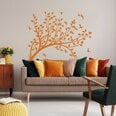 Vinyyli seinätarra Puu lehdillä Oranssi sisustustarra - 120 x 96 cm