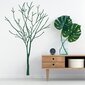 Vinyyli seinätarra, vihreä puunsiluetti, kasvien sisustus, koko 140x88 cm. hinta ja tiedot | Sisustustarrat | hobbyhall.fi