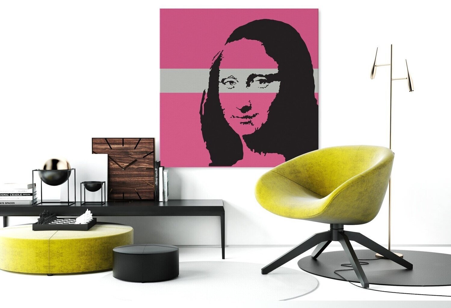 Banksyn seinäkangas Mona Lisa graffitilla - sisustuksen koristeluun - 100 x 100 cm hinta ja tiedot | Sisustustarrat | hobbyhall.fi