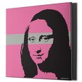 Banksyn seinäkangas Mona Lisa graffitilla - sisustuksen koristeluun - 100 x 100 cm