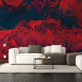 Valokuvatapetti punaisella marmorikuvalla - Tehokas vaikutus värikkäästä marmorista - Sisustuksen koristelu - 390 x 280 cm