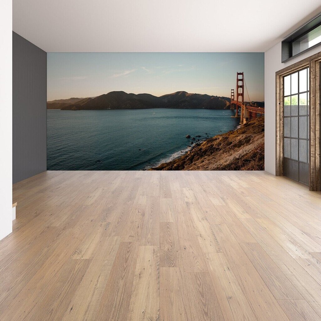 Kalifornian silta kultaiset portit valokuvatapetti - 390 x 280 cm. Sisustuksen koristelu San Franciscossa. hinta ja tiedot | Sisustustarrat | hobbyhall.fi