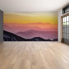 Vuoristomaisemalla varustetut auringonlasku-valokuvatapetit - 390 x 280 cm - Sisustuskoriste hinta ja tiedot | Sisustustarrat | hobbyhall.fi