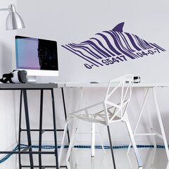 Vinyyli seinätarra violetilla värisävyllä - Hai - viivakoodi Sisustus - 120 x 53 cm hinta ja tiedot | Sisustustarrat | hobbyhall.fi