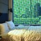 Vinyyli puoliksi läpinäkyvä tarra vihreillä lehdillä kylpyhuoneen ikkunaan tai oveen - 122 x 200 cm hinta ja tiedot | Sisustustarrat | hobbyhall.fi