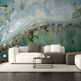 Vihreä marmorikuviollinen valokuvatapetti - Koristele kotisi luonnollisella tyylikkyydellä - 390 x 280 cm
