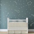 Vinyyli seinätarrat Valkoiset tähtien ja tähtikuvioitten koristeet sisustukseen - avaruusteemainen sisustus.