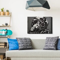 Banksyn Dj- Apina Astronautti Mustavalkoinen Graffiti Taulu 60x40 cm hinta ja tiedot | Taulut | hobbyhall.fi