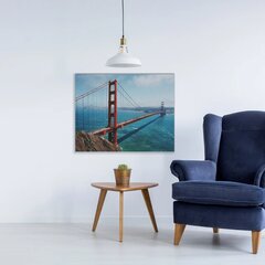 Seinäkangas San Franciscon maisemalla sillalla - 60 x 40 cm, Sisustus koriste. hinta ja tiedot | Taulut | hobbyhall.fi