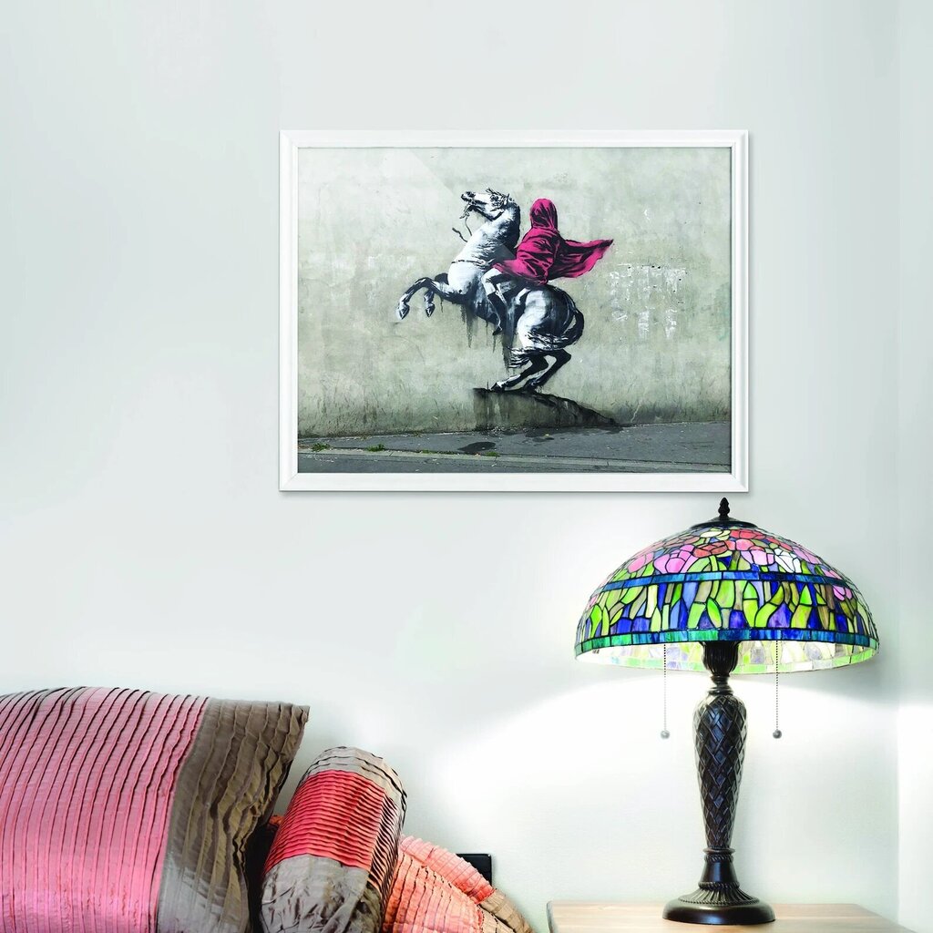 Banksyn Napoleon hevosella -seinäkangas taideteos sisustukseen - 100 x 71 cm hinta ja tiedot | Taulut | hobbyhall.fi