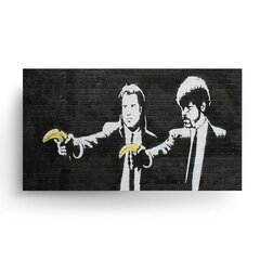Banksyn seinäjuliste graffitilla - elokuvakohtaus, retro sisustus - 60 x 43 cm hinta ja tiedot | Taulut | hobbyhall.fi