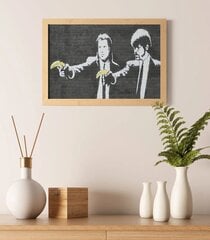 Banksyn seinäjuliste graffitilla - elokuvakohtaus, retro sisustus - 60 x 43 cm hinta ja tiedot | Taulut | hobbyhall.fi