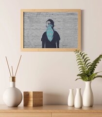 Banksyn seinäjuliste graffitilla - Poika sisustuselementtinä - 60 x 43 cm hinta ja tiedot | Decords Huonekalut ja sisustus | hobbyhall.fi