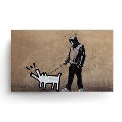 Banksyn seinäjuliste graffitilla Koiran ulkoilutus Sisustus - 60 x 43 cm hinta ja tiedot | Decords Huonekalut ja sisustus | hobbyhall.fi