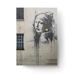 Banksyn seinäjuliste Graffiti Tyttö helmi korvakorulla - 60 x 43 cm hinta ja tiedot | Taulut | hobbyhall.fi