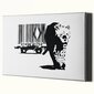 Seinäkangas Banksyn graffitilla Leopardi ja viivakoodi sisustukseen - 100 x 71 cm hinta ja tiedot | Taulut | hobbyhall.fi