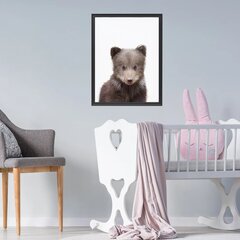 Lastenhuoneen sisustus: 40 x 27 cm juliste karhunpoikasella hinta ja tiedot | Sisustustarrat | hobbyhall.fi