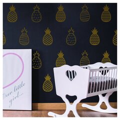 Kultaiset Ananas seinätarrat - 50 kpl (20 cm) Trooppinen sisustus -koristeet. hinta ja tiedot | Sisustustarrat | hobbyhall.fi