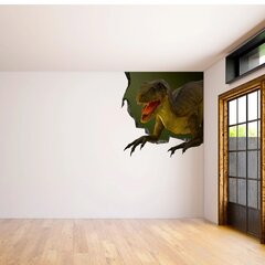 Vinyyli seinätarra 3D Dinosaur sisustus lastenhuoneeseen - 100 x 100 cm hinta ja tiedot | Sisustustarrat | hobbyhall.fi