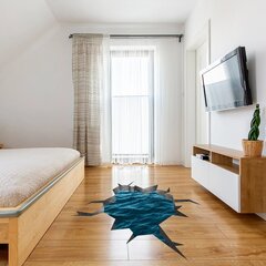 Vinyyli lattian tarra 3D meri-ikkuna lastenhuoneeseen - 120 x 73 cm hinta ja tiedot | Sisustustarrat | hobbyhall.fi