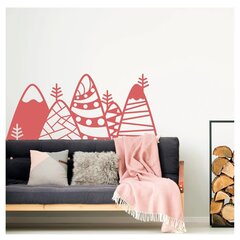 Vinyyli seinätarra Vaaleanpunaiset kuvioiset vuoret - sisustus koriste lastenhuoneeseen - 200 x 86 cm hinta ja tiedot | Sisustustarrat | hobbyhall.fi